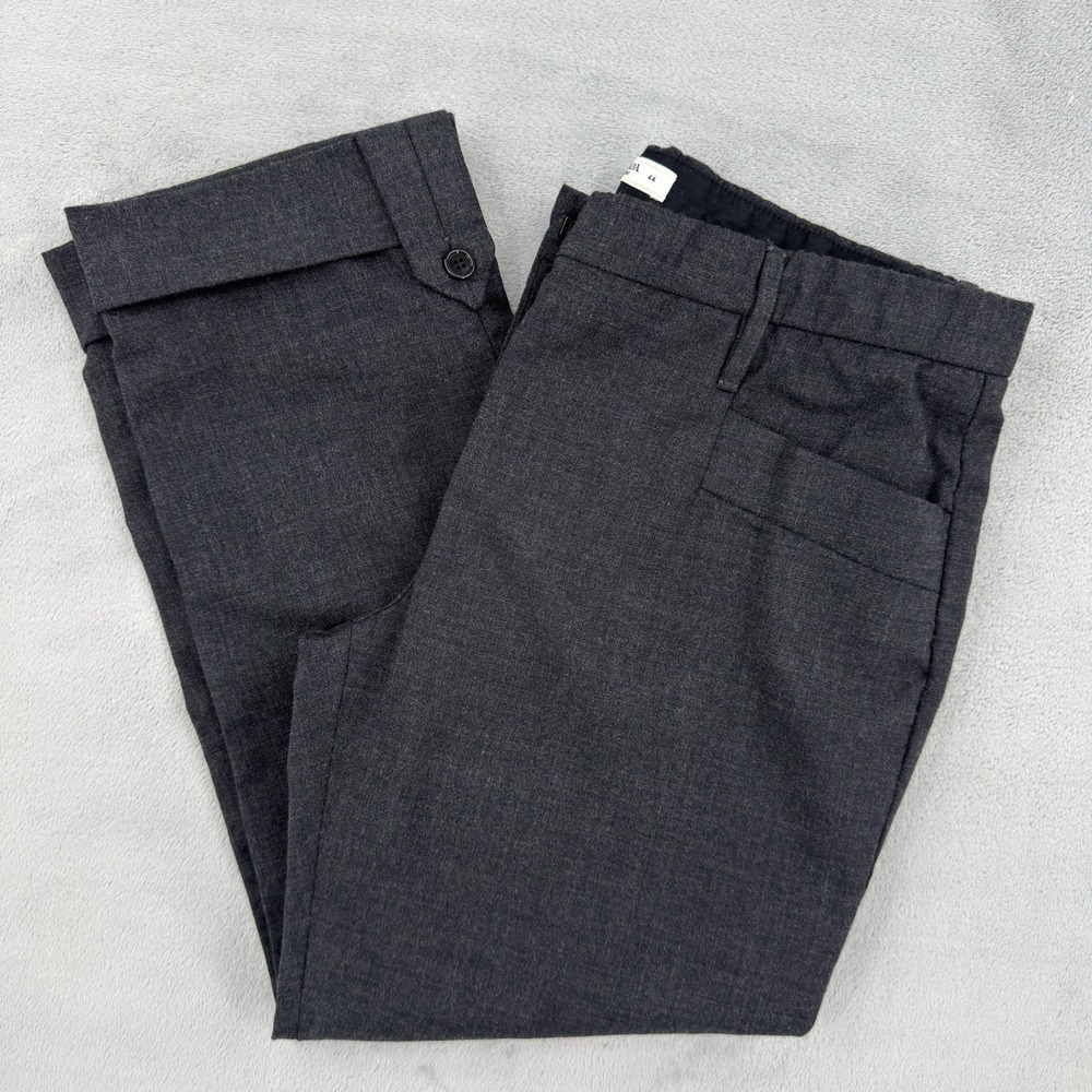 Prada Milano Trousers Womens 44 8 USA Virgin Wool Tailored Made In Italy Black